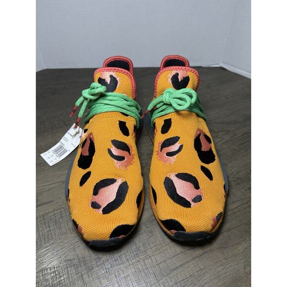 Adidas NMD HU Human Race Animal Fred Flintstone x Pharrell Sz 10 Orange GZ4439 - Picture 5 of 6